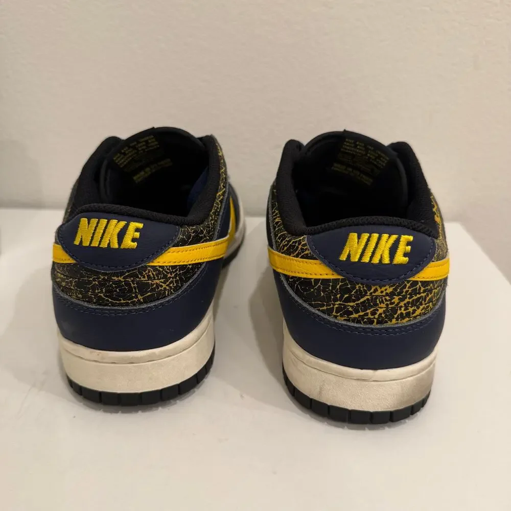 Nike Dunk Low Michigan Navy Yellow FZ4014-010 Men’s Size 11.5 w/ Box